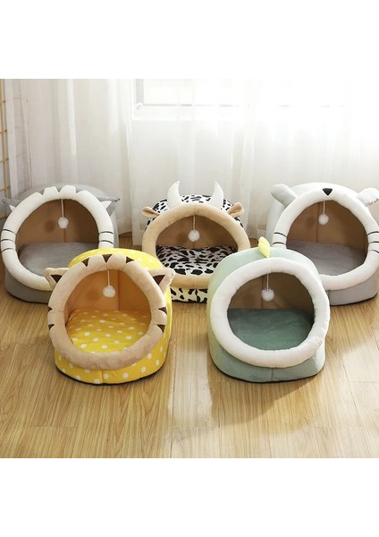No.5 Tarzı L Beden Tatlı Kedi Yatak Sıcak Pet Sepet Rahat Yavru Kedi Şezlong Yastık Kedi Evi Çadır Yıkanabilir Mağara Kediler Yatakları Için Çok Yumuşak Küçük Köpek Mat Çanta (Yurt Dışından) fiyatları