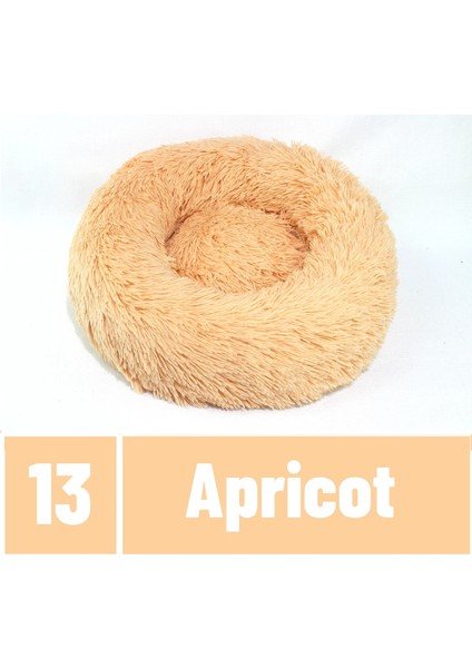 Kayısı Tarzı M-60CM Tnly Uzun Peluş Kedi Yatak Ev Yavrusu Mat Kış Sıcak Uyku Kediler Yuva Yumuşak Uzun Peluş Köpek Sepeti Pet Yastık Taşınabilir Pet Yatak (Yurt Dışından)