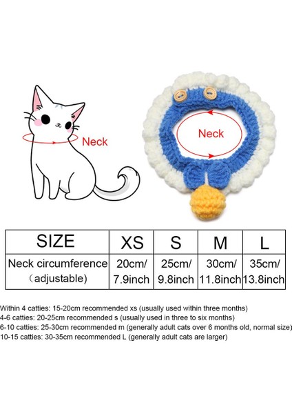 No.6 Tarzı S Beden Pet Yaka El Örgüsü Kedi Yaka Sevimli Kedi Önlüğü Köpek Önlüğü Britort Shiba Inu Pet Kolye Aksesuarları (Yurt Dışından) modelleri