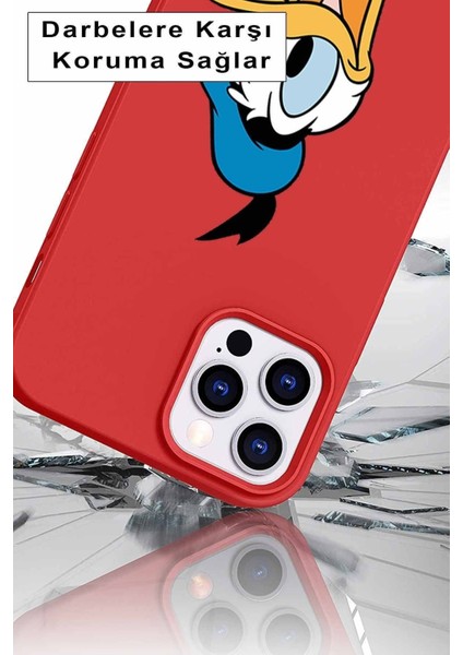 Samsung Galaxy A30S Soft Premier Kapak Donald Duck-A Tasarımlı Silikon Kılıf - Mürdüm