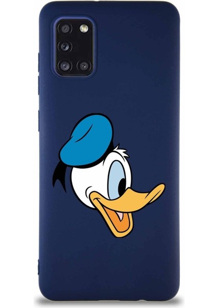 Samsung Galaxy A31 Soft Premier Kapak Donald Duck-F Tasarımlı Silikon Kılıf - Lacivert