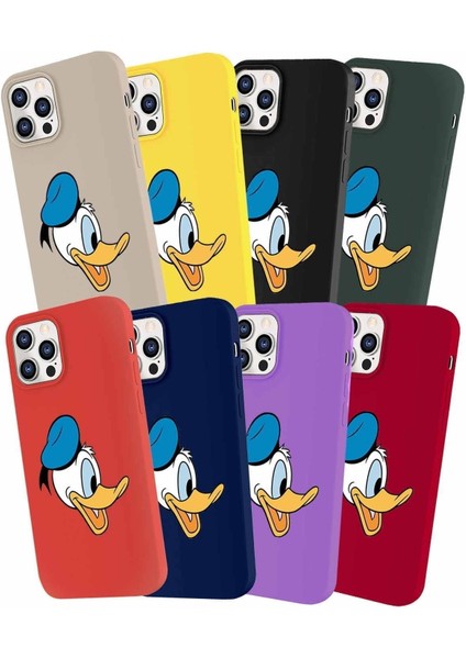 Samsung Galaxy A31 Soft Premier Kapak Donald Duck-F Tasarımlı Silikon Kılıf - Lacivert