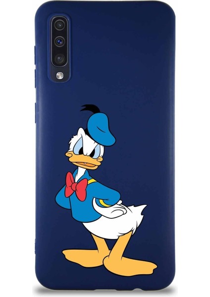 Samsung Galaxy A30S Soft Premier Kapak Donald Duck-D Tasarımlı Silikon Kılıf - Lacivert