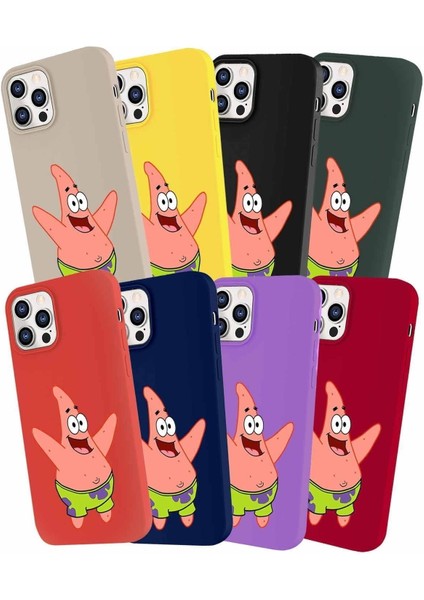 Samsung Galaxy S21 Ultra Soft Premier Kapak Patrick Yıldız Tasarımlı Silikon Kılıf - Pudra