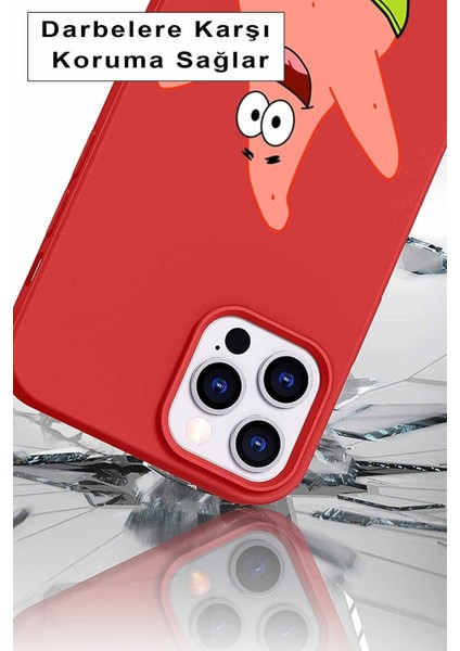 Samsung Galaxy S21 Ultra Soft Premier Kapak Patrick Yıldız Tasarımlı Silikon Kılıf - Pudra