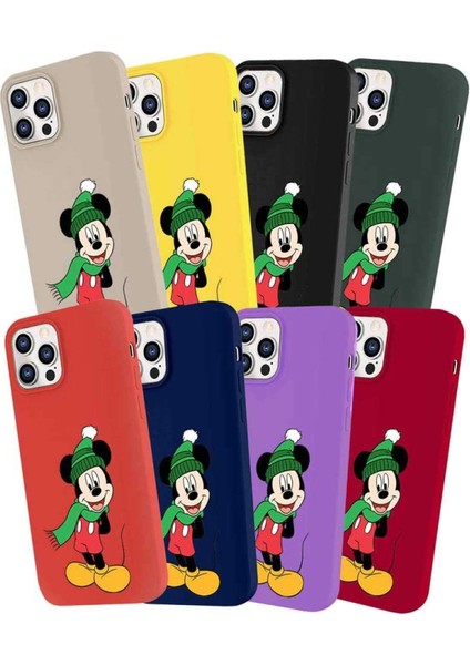 Samsung Galaxy S20 Fe Soft Premier Kapak Mickey Mouse-G Tasarımlı Silikon Kılıf - Mürdüm