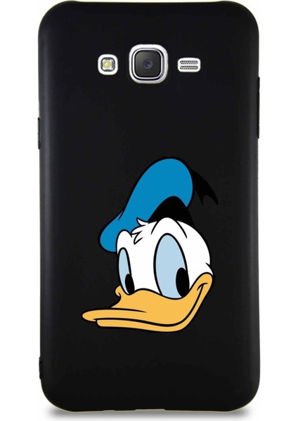 Samsung Galaxy J7 Core Soft Premier Kapak Donald Duck-B Tasarımlı Silikon Kılıf - Siyah