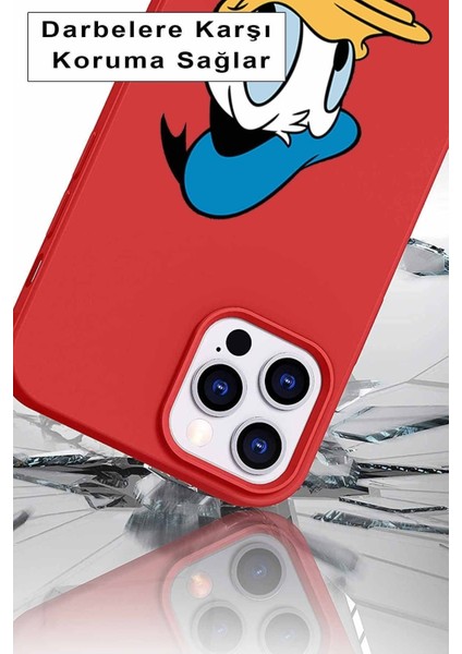 Samsung Galaxy J7 Core Soft Premier Kapak Donald Duck-B Tasarımlı Silikon Kılıf - Siyah