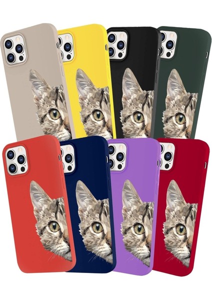 Samsung Galaxy M51 Soft Premier Kapak Catface Tasarımlı Silikon Kılıf - Sarı