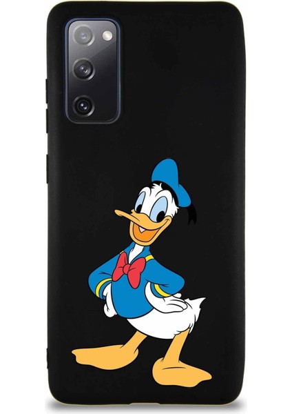 Samsung Galaxy S20 Fe Soft Premier Kapak Donald Duck-C Tasarımlı Silikon Kılıf - Siyah