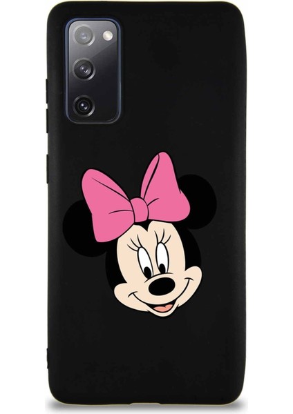 Samsung Galaxy S20 Fe Soft Premier Kapak Minnie Mouse-C Tasarımlı Silikon Kılıf - Siyah