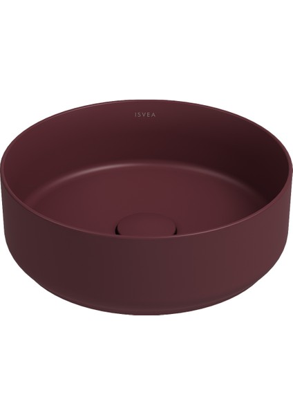 İsvea Infinity Tezgah Üstü Lavabo 36 cm Rustik Bordo 10NF65036-2R