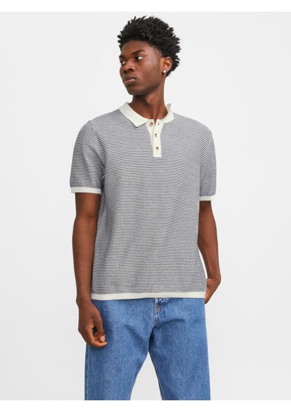 Jack & Jones Çizgili Polo Yaka Tişört - Lucas