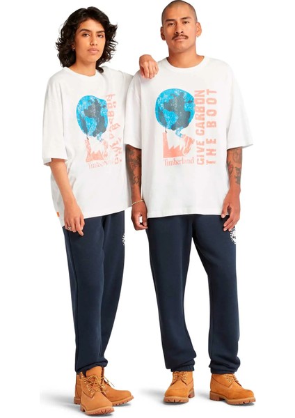 Regenerative Organic Cotton Graphic Erkek Beyaz Yuvarlak Yaka Tişört