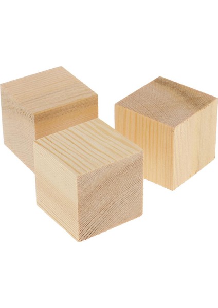 Doğal Ahşap Blokları Bitmemiş Ahşap Şekiller Dıy El Sanatları Çocuklar Için Hobiler 35MM 3 (Yurt Dışından)