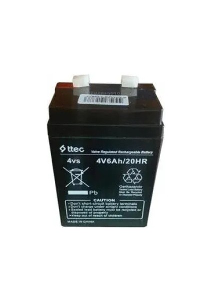 4V 6AH Bakımsız Kuru Akü Işıldak Fener Akü 4 Volt 6 Amper