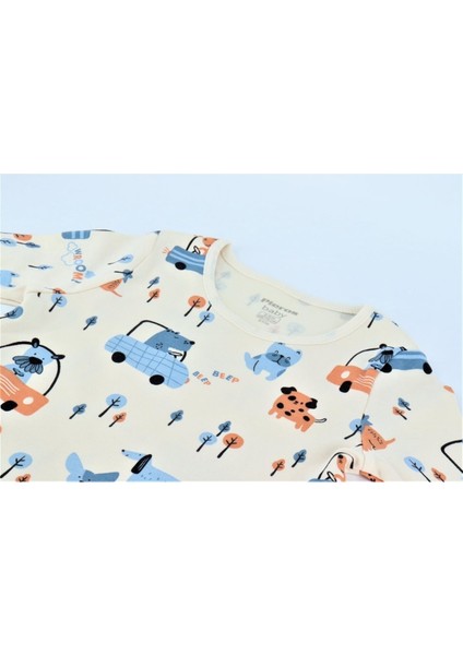 Erkek Bebek Pijama Badi ve Pantolon 2'li Takım 0117 fiyatları
