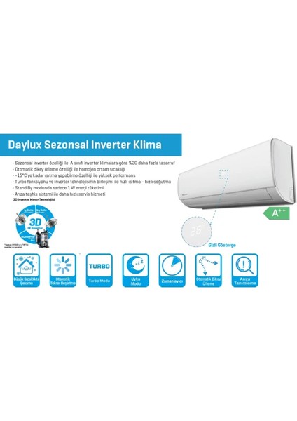 DTXM35N A++ 12000 Btu Inverter Duvar Tipi Klima