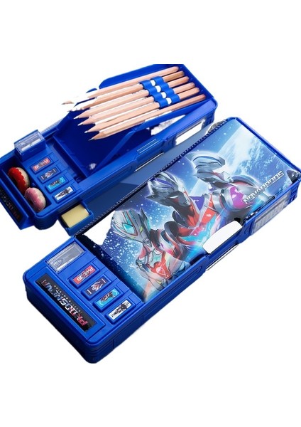 Çok Fonksiyonlu Kırtasiye Kutusu Ilkokul Çin Süpermen Kalem Kutusu (Yurt Dışından)