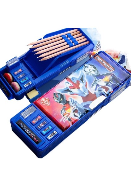 Çok Fonksiyonlu Kırtasiye Kutusu Ilkokul Çin Süpermen Kalem Kutusu (Yurt Dışından)