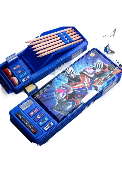 Çok Fonksiyonlu Kırtasiye Kutusu Ilkokul Çin Süpermen Kalem Kutusu (Yurt Dışından)