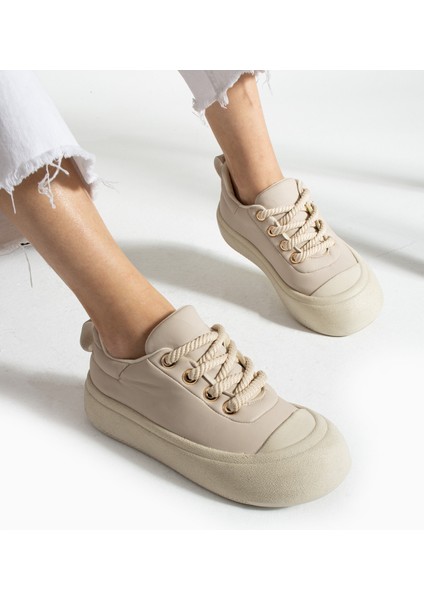 Zeny Krem Kadın Sneakers