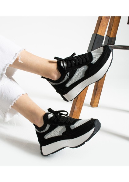 Aron Siyah Triko Kadın Sneakers modelleri