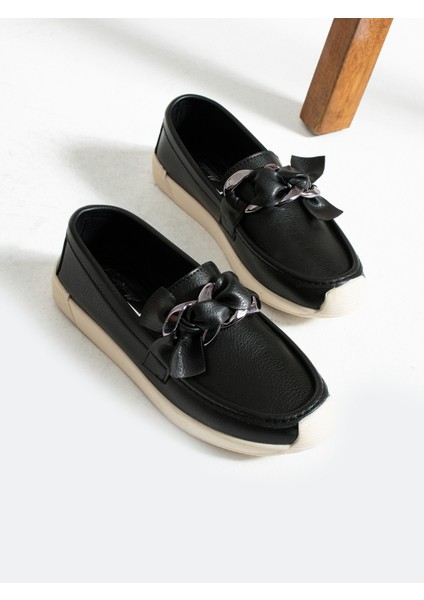 Alemdar Shoes Grant Siyah Toka Detay Kadın Loafer