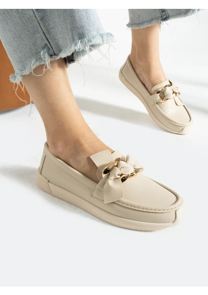 Alemdar Shoes Grant Vizon Toka Detay Kadın Loafer