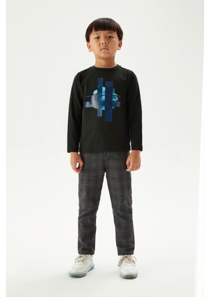 Erkek Çocuk Siyah T-Shirt 23FW0NB3520