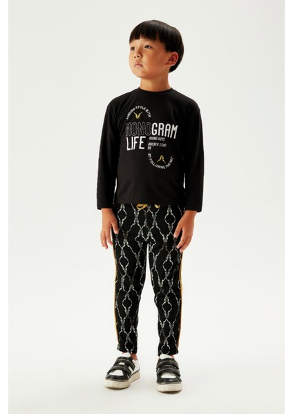 Erkek Çocuk Siyah T-Shirt 23FW1NB3531