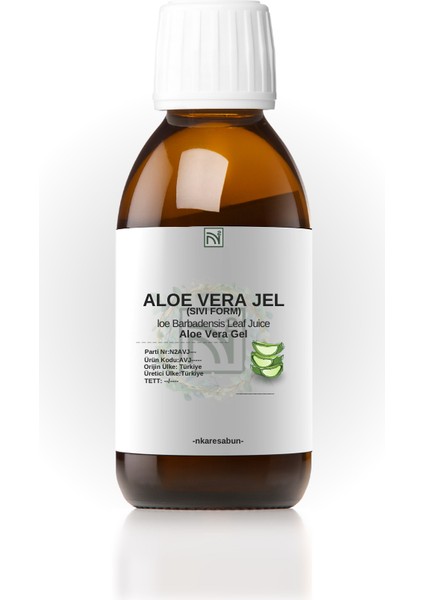 Aloevera Jel 20 ml Doğal (Sıvı Form) Aloevera Gel (Liquid)