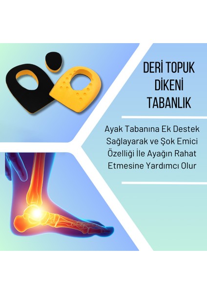 Heel Relief Deri Topuk Dikeni Tabanlık,topuk Yumuşatıcı Iç Taban,gizli Topuk Dikeni Tabanlık, Siyah