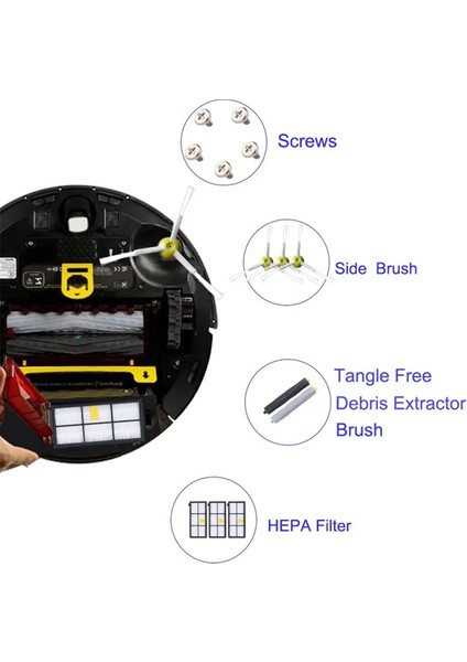 Hepa Filtreler Ana Yan Fırçalar 800 900 Serisi 805 864 871 891 960 961 964 980 Elektrikli Süpürge Parçaları (Yurt Dışından)