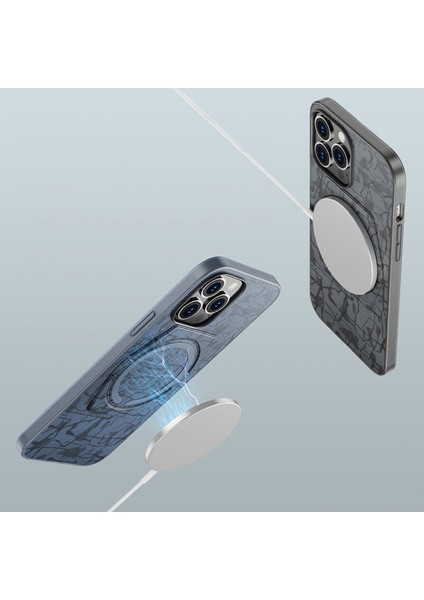 Space 13 Pro Max Moca Serisi Magsafe Standlı Kılıf Mavi