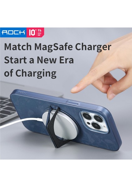 Space 13 Pro Max Moca Serisi Magsafe Standlı Kılıf Mavi