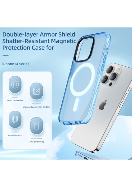 iPhone 14 Pro Max Shield Serisi Magsafe Anti Shock Kılıf Mavi fiyatları
