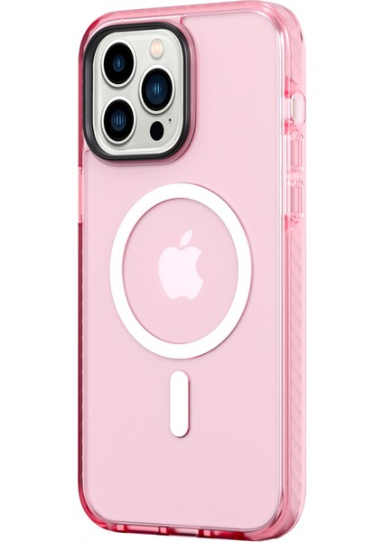 iPhone 14 Pro Max Shield Serisi Magsafe Anti Shock Kılıf Pembe