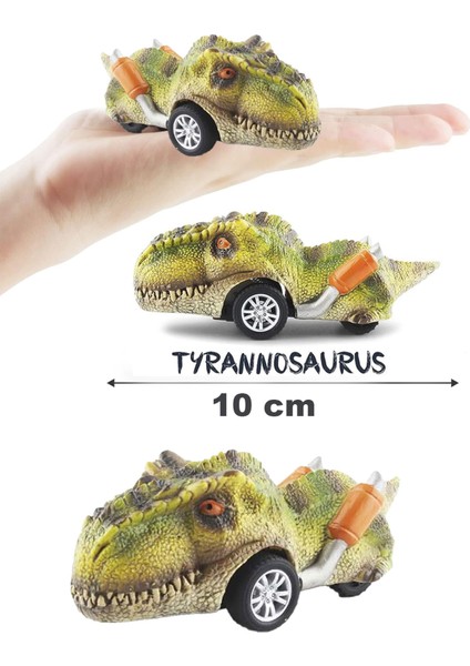 Dinozor Oyuncak Tyrannosaurus Mini Dinozor Arabası Oyuncak Çek Bırak Dinozor Figürleri
