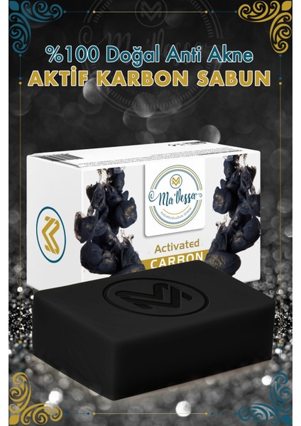 Doğal El Yapımı Aktif Karbon Sabun, Anti Akne 100 gr