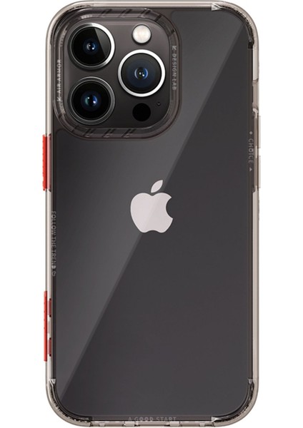 iPhone 14 Pro Max Air Serisi Şeffaf Silikon Kılıf Siyah