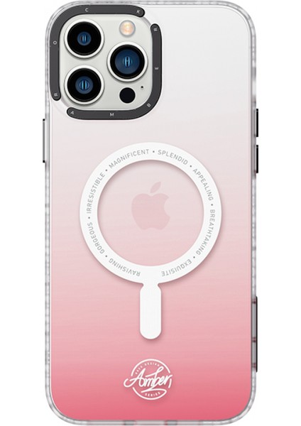 iPhone 14 Plus Amber Serisi Magsafe Kılıf Pembe