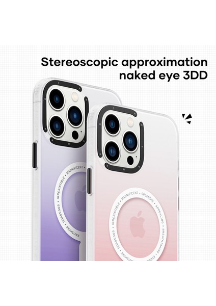iPhone 14 Plus Amber Serisi Magsafe Kılıf Pembe modelleri