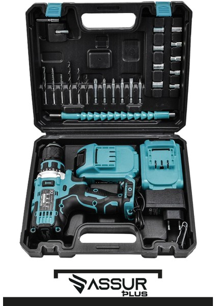 Tekno Trust 36 Volt Assur Plus Profesional 58 Vf Çelik Şanzıman 24 Parça Şarjlı Matkap Set Kablosuz 2'li 24 Wat fiyatları