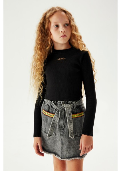 Kız Çocuk Siyah T-Shirt 23FW0TJ4518 fiyatları