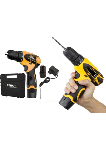 Tekno Trust 4 Volt Pro Speed 24 V 4 Ah Metal Şanzuman Çift Akülü Vidalama Armut Şarjlı Matkap 4.0 - 4.4 Ah