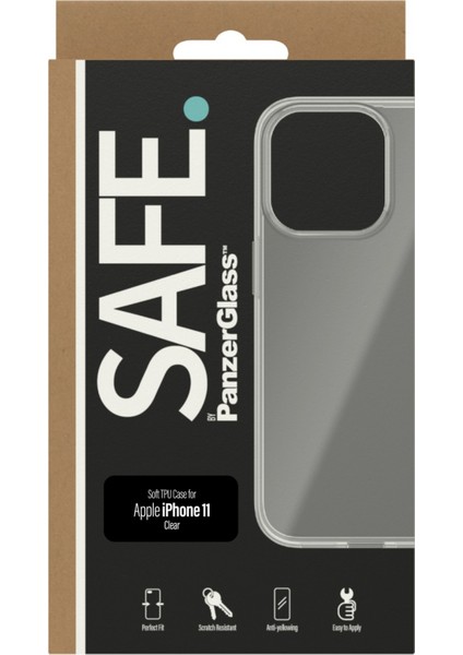 Safe. iPhone 11 Için Yumuşak Silikon Şeffaf Kılıf fırsatları