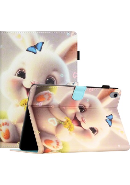 Lenovo Tab P11 Pro Gen 2 Kedi ve Ayı Için Renkli Çizim Pu Tablet Kılıfı (Yurt Dışından)