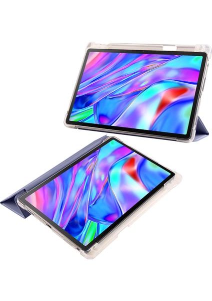 Lenovo Için Deri Tablet Kılıf M8 Hd Gül Kırmızı (Yurt Dışından)