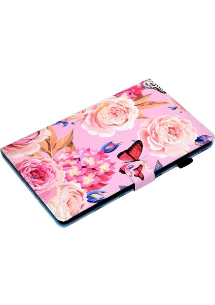 Lenovo Tab M8 Için Çiçek Pu Kılıfı 4th Gen TB-300FU Mor (Yurt Dışından)